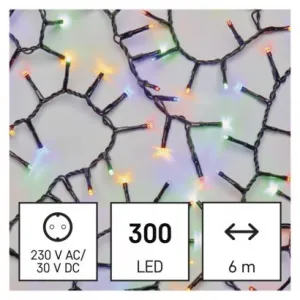EMOS LED vianočná reťaz – ježko, 6 m, vonkajšia aj vnútorná, multicolor, časovač