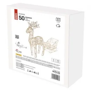 EMOS LED sobí záprah – 47 cm, 3x AA, vnútorný, teplá biela, časovač