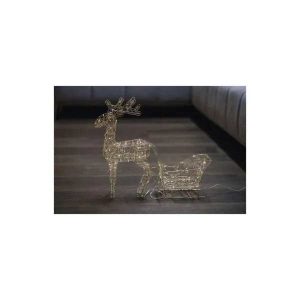 EMOS LED sobí záprah – 47 cm, 3x AA, vnútorný, teplá biela, časovač