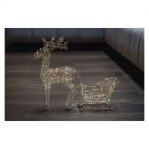 EMOS LED sobí záprah – 47 cm, 3x AA, vnútorný, teplá biela, časovač