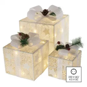 LED Darčeky s ozdobou Teplá biela