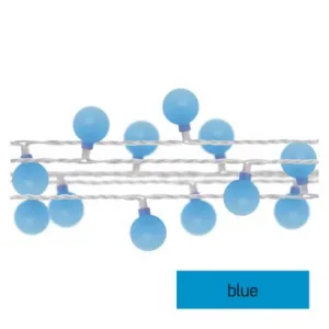EMOS Lighting LED svetelná cherry reťaz – guličky 2,5 cm, 4 m, vonkajšia aj vnútorná, modrá, časovač