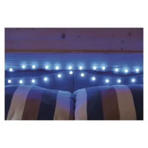 EMOS Lighting LED svetelná cherry reťaz – guličky 2,5 cm, 4 m, vonkajšia aj vnútorná, modrá, časovač