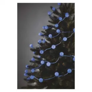 EMOS Lighting LED svetelná cherry reťaz – guličky 2,5 cm, 4 m, vonkajšia aj vnútorná, modrá, časovač