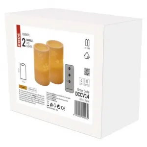 LED Dekorácia Vosková Sviečka Emos DCCV14 Sada 2 ks