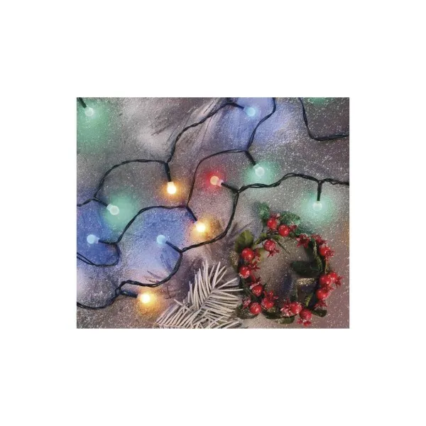 EMOS Lighting LED vianočná cherry reťaz – guličky, 8 m, vonkajšia aj vnútorná, multicolor, časovač