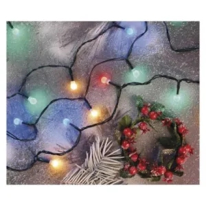 EMOS Lighting LED vianočná cherry reťaz – guličky, 8 m, vonkajšia aj vnútorná, multicolor, časovač