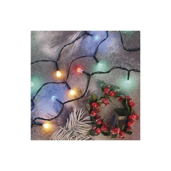 EMOS Lighting LED vianočná cherry reťaz – guličky, 8 m, vonkajšia aj vnútorná, multicolor, časovač