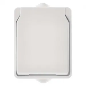 EMOS Zásuvka nástenná, biela, IP54