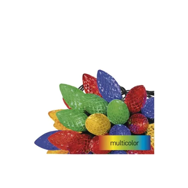 EMOS LED vianočná reťaz, farebné žiarovky, 9,8 m, multicolor, multifunkčná