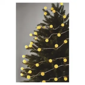 EMOS Lighting LED svetelná cherry reťaz – guličky 2,5cm, 4m, vonkajšia aj vnútorná, teplá biela, časovač