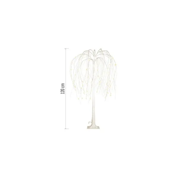 EMOS LED svietiaci stromček, 120 cm, vonk. a vnút., teplá biela