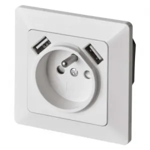 Emos zásuvka 2xUSB 1ks