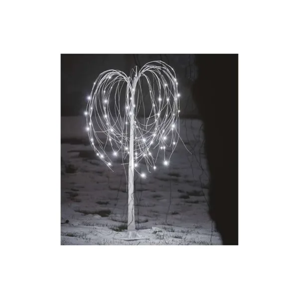 EMOS LED svietiaci stromček, 120 cm, vonk. a vnút., studená biela
