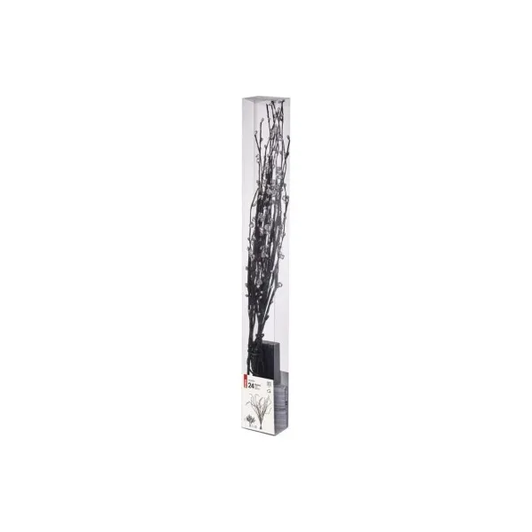 EMOS LED vetvička s perlami, 60 cm, 3x AA, vnútorná, teplá biela, časovač
