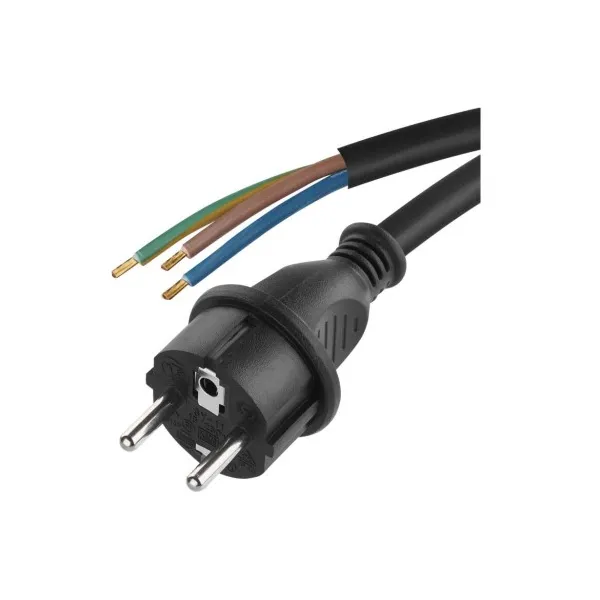 EMOS Flexo šnúra gumová 3× 2,5mm2, 3m, čierna