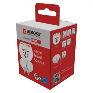 SKROSS Cestovný univerzálny adaptér pre cudzincov do stred. Európy