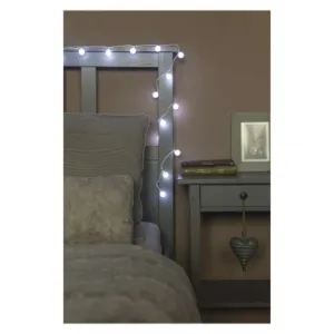 EMOS Lighting LED svet. cherry reťaz – guličky 2,5cm, 4 m, vonkajšia aj vnútorná, studená biela, časovač