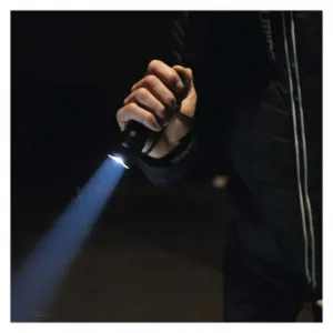 EMOS LED ručné kovové svietidlo, 500 lm, 4× AAA, fokus
