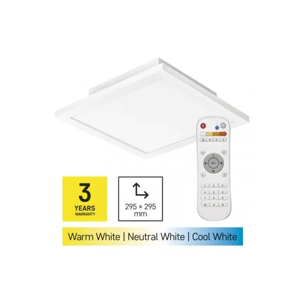 EMOS Lighting LED panel prisadený RIVI 30x30, 20W, stmiev.so zmenou CCT