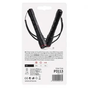 EMOS LED ručné kovové svietidlo P3113, 120 lm, 2× AAA, FOKUS
