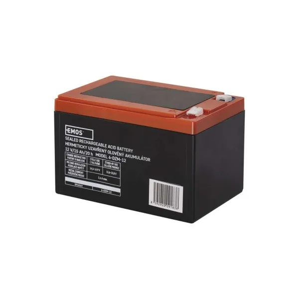 EMOS Bezúdržbový olovený trakčný aku. 12 V/15 Ah, faston 6,3 mm