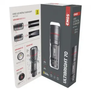 EMOS CREE LED kovové svietidlo Ultibright 70, 340lm, 3xAAA