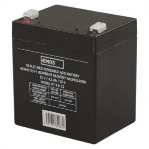 EMOS Bezúdržbový olovený akumulátor 12 V/4,5 Ah, faston 4,7 mm