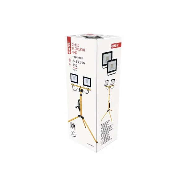 EMOS Lighting LED reflektor HOBBY SLIM, 2× 30W + trojnožka