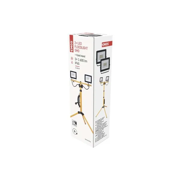 EMOS Lighting LED reflektor HOBBY SLIM, 2× 20,5W + trojnožka