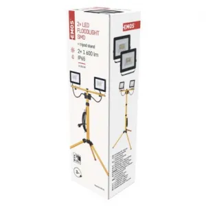 EMOS Lighting LED reflektor HOBBY SLIM, 2× 20,5W + trojnožka