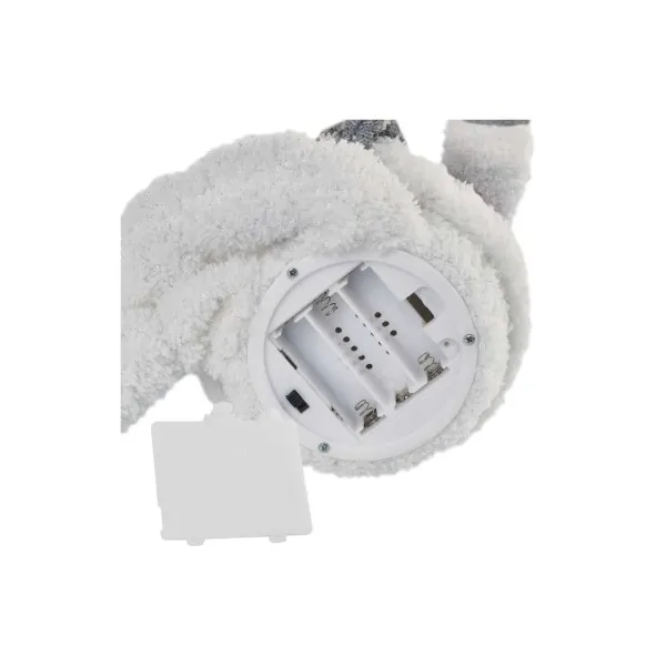 EMOS Lighting LED vianočný snehuliak sediaci, 31 cm, 3× AA, vnút., teplá biela