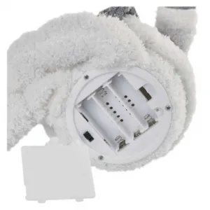 EMOS Lighting LED vianočný snehuliak sediaci, 31 cm, 3× AA, vnút., teplá biela