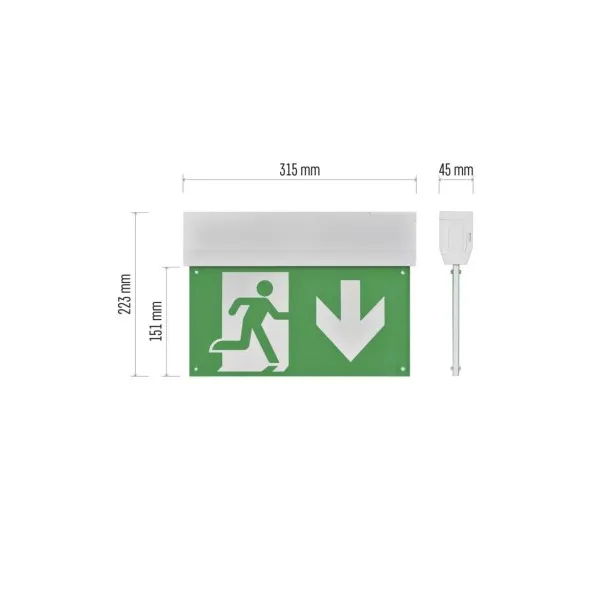 EMOS Lighting LED Núdzové svietidlo CESSI 3W 3H MT