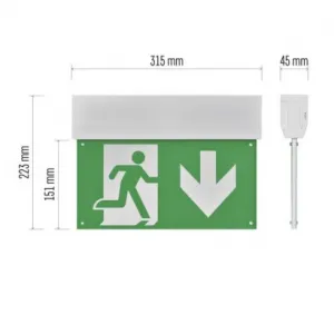 EMOS Lighting LED Núdzové svietidlo CESSI 3W 3H MT