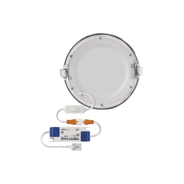 EMOS Lighting LED vstavané svietidlo NEXXO, kruhové, strieborné, 12W, CCT