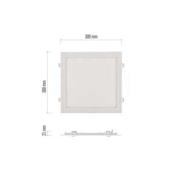 EMOS Lighting LED vstavané svietidlo NEXXO, štvorec, biely, 24W, neutrálna biela