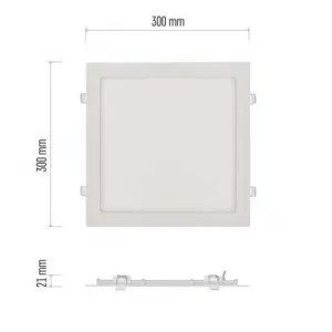 EMOS Lighting LED vstavané svietidlo NEXXO, štvorec, biely, 24W, neutrálna biela