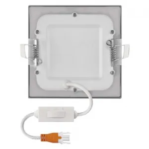 EMOS Lighting LED vstavané svietidlo NEXXO, štvorec, strieborné, 7W, CCT