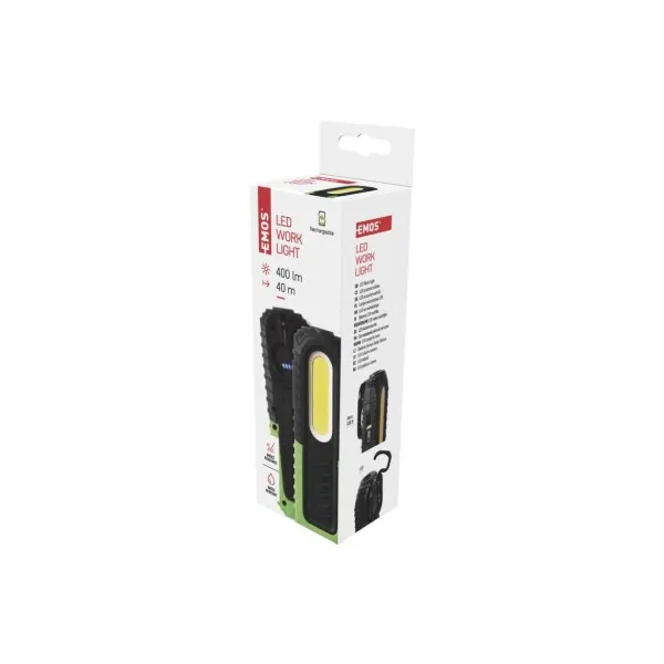 EMOS COB LED + LED nabíj. prac. svietidlo P4531, 400 lm, 2000 mAh