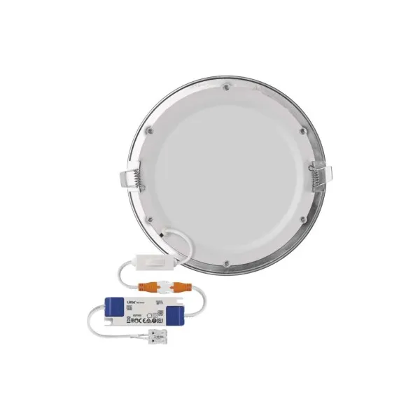 EMOS Lighting LED vstavané svietidlo NEXXO, kruhové, strieborné, 18W, CCT
