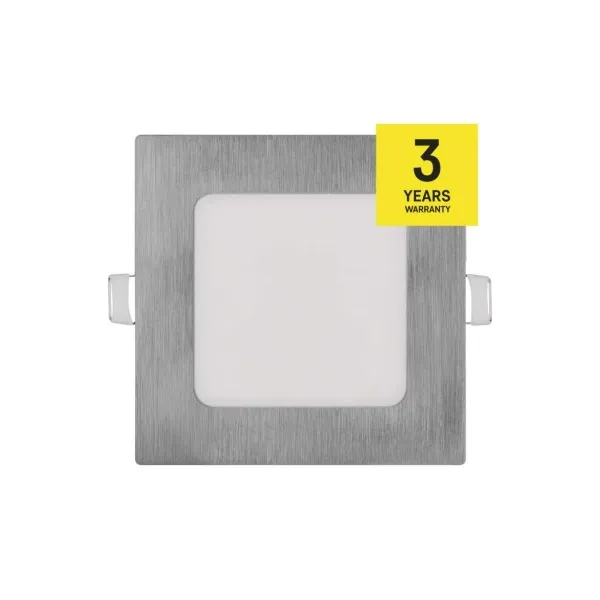 EMOS Lighting LED vstavané svietidlo NEXXO, štvorec, strieborné, 7W, CCT