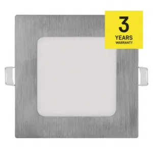 EMOS Lighting LED vstavané svietidlo NEXXO, štvorec, strieborné, 7W, CCT