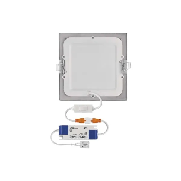 EMOS Lighting LED vstavané svietidlo NEXXO, štvorec, strieborné, 12W, CCT