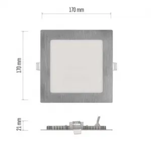 EMOS Lighting LED vstavané svietidlo NEXXO, štvorec, strieborné, 12W, CCT