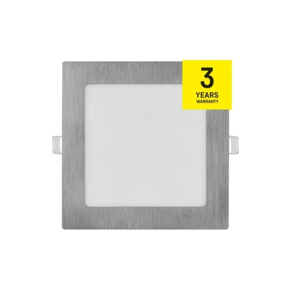 EMOS Lighting LED vstavané svietidlo NEXXO, štvorec, strieborné, 12W, CCT