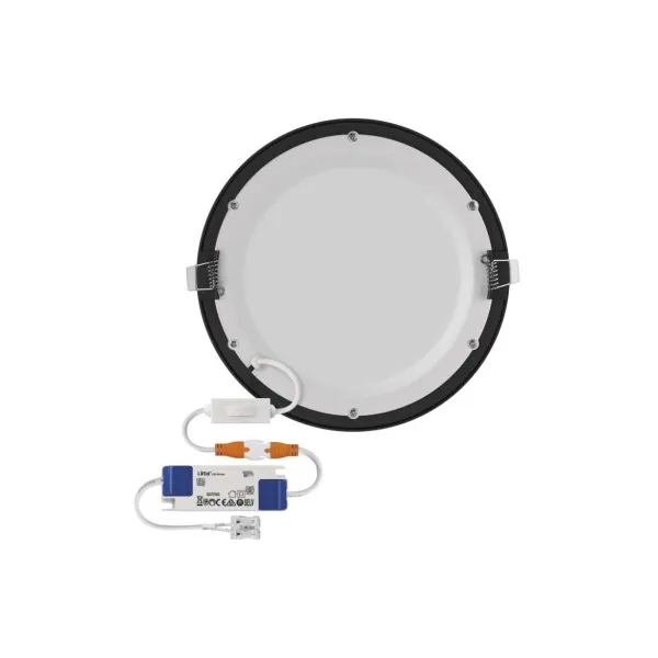 EMOS Lighting LED vstavané svietidlo NEXXO, kruhové, čierne, 18W, CCT