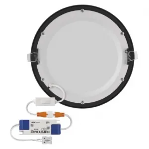 EMOS Lighting LED vstavané svietidlo NEXXO, kruhové, čierne, 18W, CCT