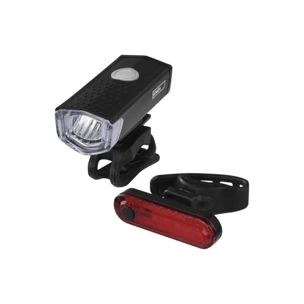 EMOS LED predné + zadné nabíjacie svietidlo na bicykel P3923, 90 lm