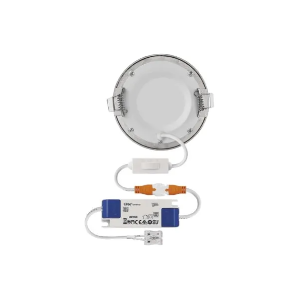 EMOS Lighting LED vstavané svietidlo NEXXO, kruhové, strieborné, 7W, CCT